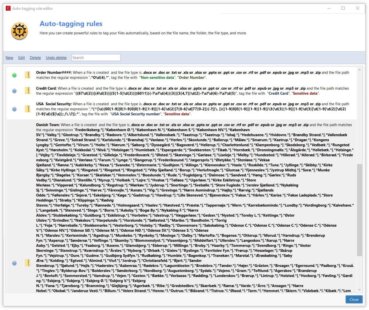 Data mining names or addresses from a list