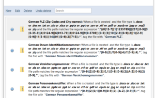 Data mine sensitive information German